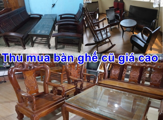 Thu mua sofa cũ, bàn ghế salon gỗ giá cao